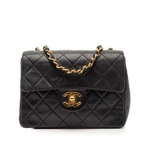 Pre-Loved Chanel Mini Square Classic Lambskin Single Flap